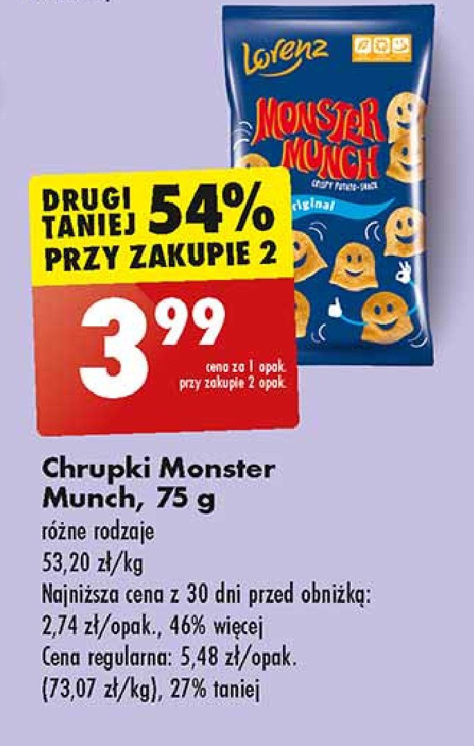 Chrupki original Lorenz monster munch promocja