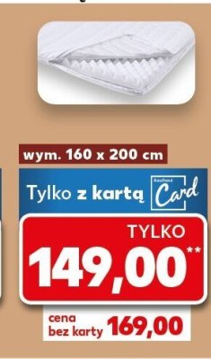 Nakładka na materac z pokrowcem promocja w Kaufland