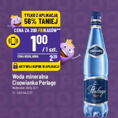 Woda musująca Cisowianka perlage promocja