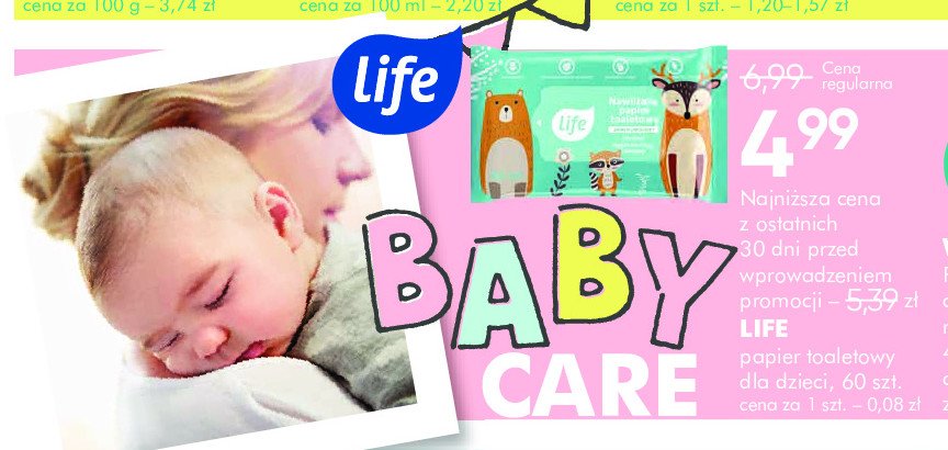 Papier toaletowy nawilżany Life kids Life (super-pharm) promocja w Super-Pharm