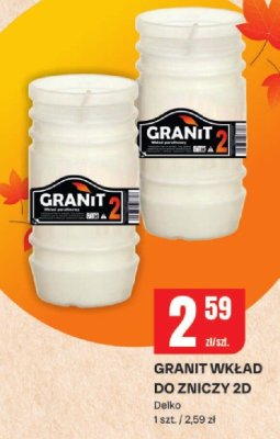 Wkład do znicza Granit 2D promocja w Chorten