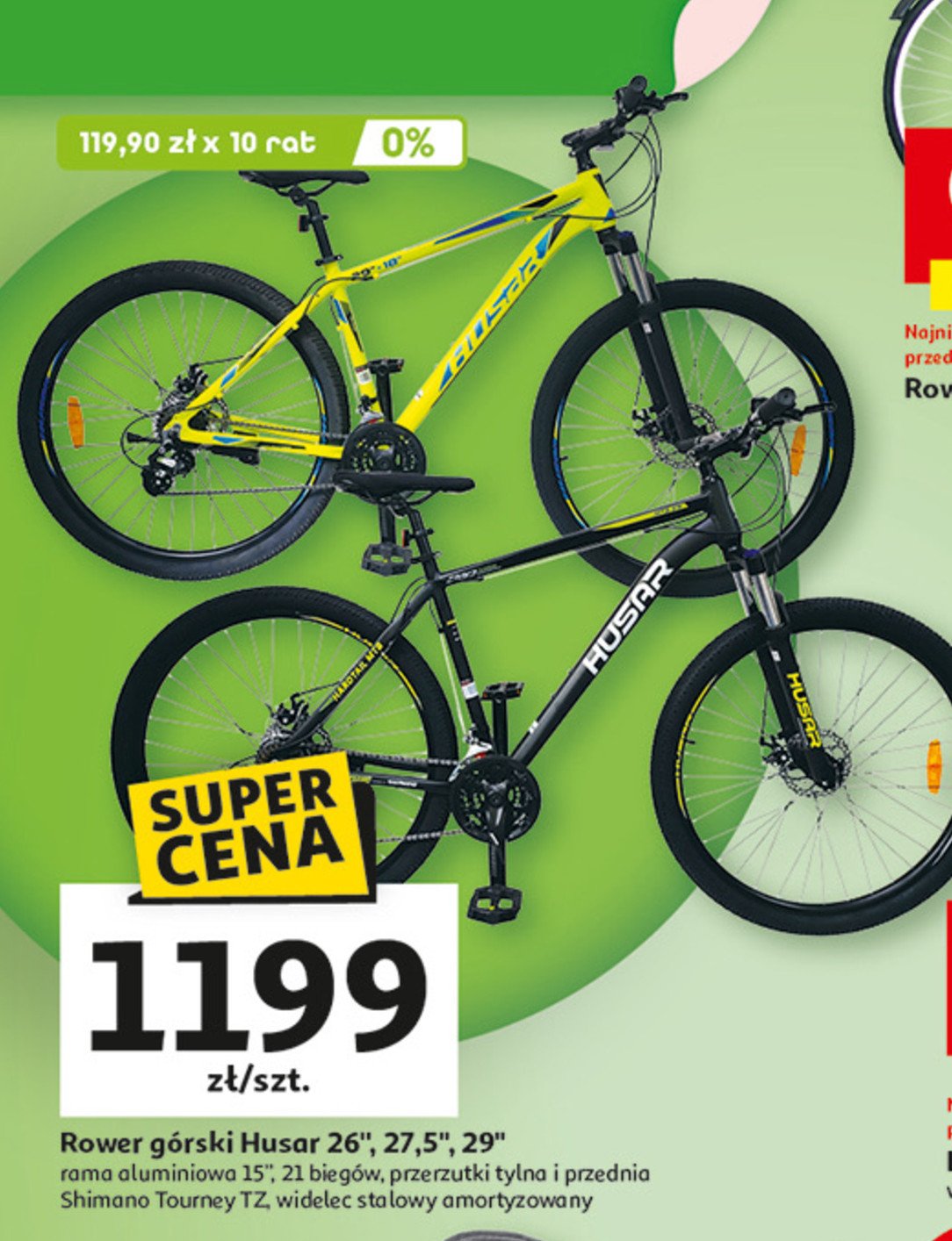 Rower górski 26" Husar promocja w Auchan