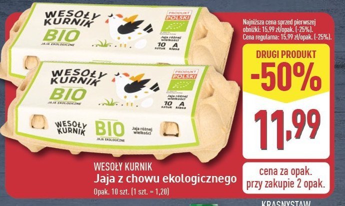 Jaja bio promocja w Aldi