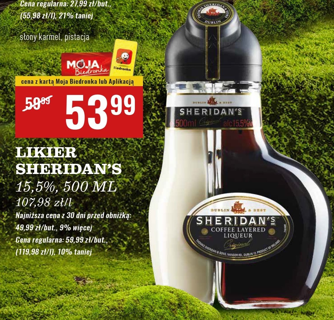 Likier Sheridan's coffee promocja w Biedronka