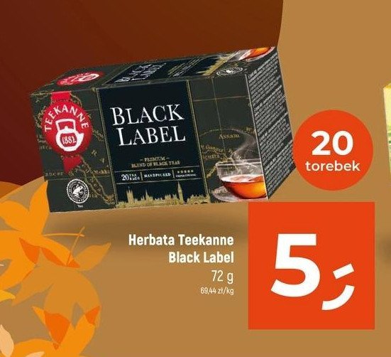 Herbata Teekanne black label promocja