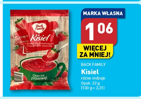 Kisiel truskawkowy BACK FAMILY promocja