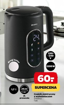 Czajnik elektryczny z wyświetlaczem 1,7 l (2 kolory) promocja w Netto