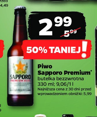 Piwo Sapporo premium promocja