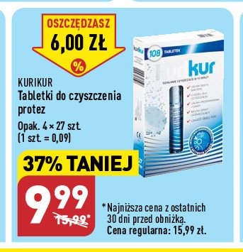 Tabletki do czyszczenia protez Kurikur promocja