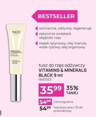 Tusz do rzęs odżywczy VITAMINS N MINERALS BLACK  promocja w NEONAIL & NEO MAKE UP