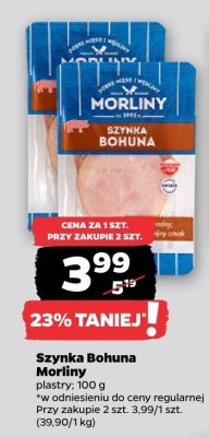 Szynka Bohuna plastry promocja w Netto
