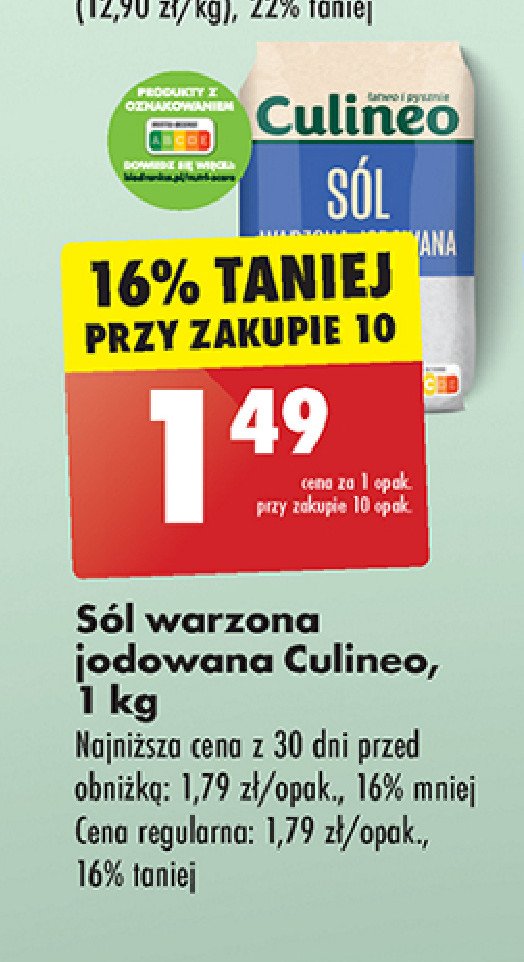 Sól warzona jodowana Culineo promocja