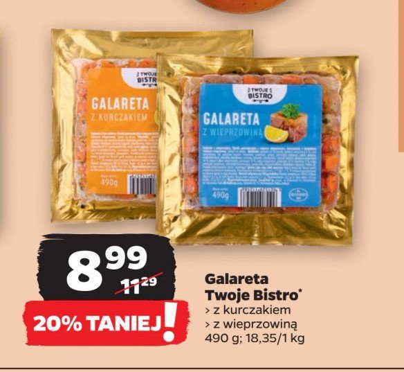 Galareta z wieprzowiną TWOJE BISTRO promocja