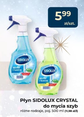 Płyn do mycia szyb SIDOLUX CRYSTAL różne rodzaje promocja w PSB Mrówka