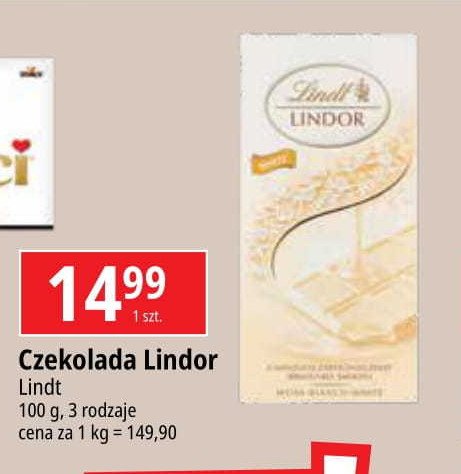 Czekolada biała Lindt lindor promocja