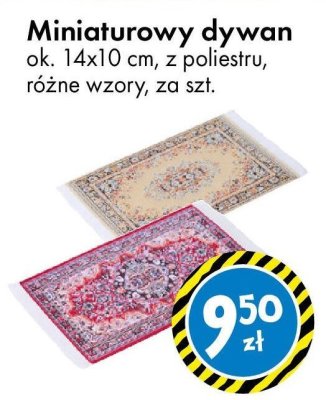 Miniaturowy dywan ok. 14x10 cm, z poliestru, różne wzory promocja w Tedi