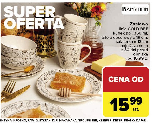 Kubek gold bee 360 ml Ambition promocja w Carrefour