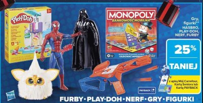 Gry, figurki HASBRO, PLAY-DOH, NERF, FURBY promocja w Carrefour