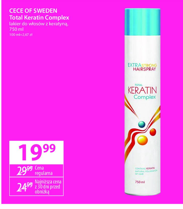 Lakier extra strong Cece total keratin complex Beliso promocja