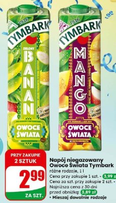 Napój niegazowany Owoce Świata mango promocja w Dino
