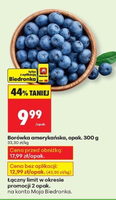 Borówka amerykańska, opak. 300 g promocja w Biedronka