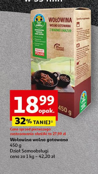 Wołowina wolno gotowana Auchan pewni dobrego promocja