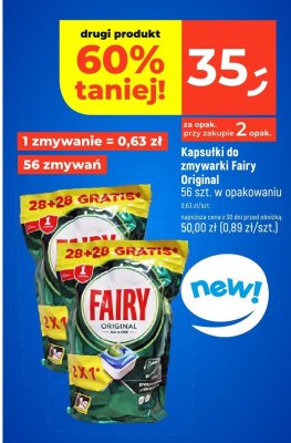 Kapsułki do zmywarki Fairy Original promocja w Dealz