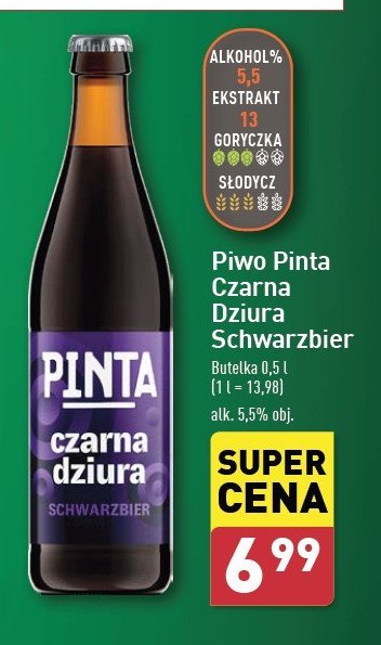 Piwo czarna dziura schwarzbier Pinta promocja