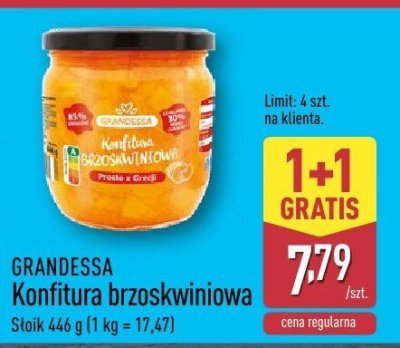 Konfitura brzoskwiniowa  promocja w Aldi