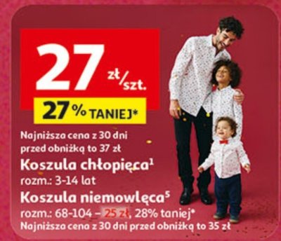 Koszulka chłopięca, Koszula niemowlęca promocja w Auchan