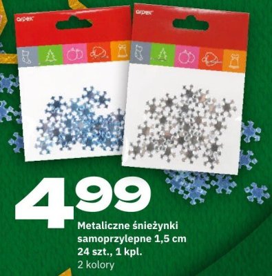 Metaliczne śnieżynki samoprzylepne promocja w Twój Market