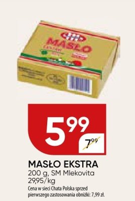 Masło ekstra 200 g, SM Mlekovita promocja w Chata Polska