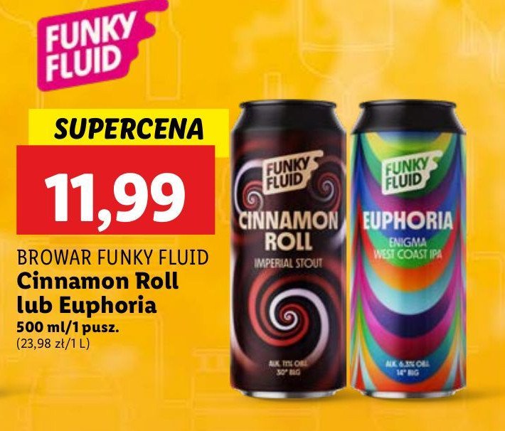 Piwo euphoria FUNKY FLUID promocja w Lidl