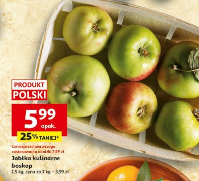Jabłka kulinarne boskop 1,5 kg promocja w Auchan