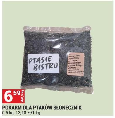 Pokarm dla ptaków Słonecznik 0,5 kg, 13,18 zł/1 kg promocja w Merkury Market