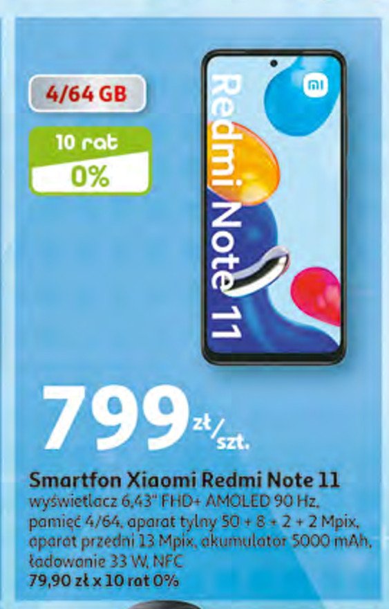 Smartfon redmi note 11 Xiaomi promocja