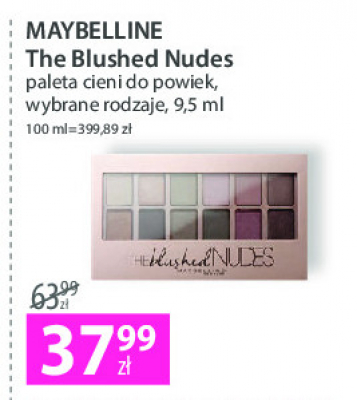 Cienie do powiek Maybelline the blushed nudes promocja