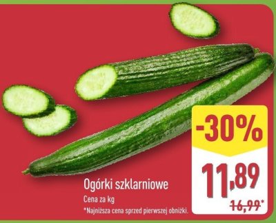 Ogórki szklarniowe promocja w Aldi