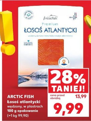 Łosoś atlantycki wędzony, w plastrach promocja w Kaufland