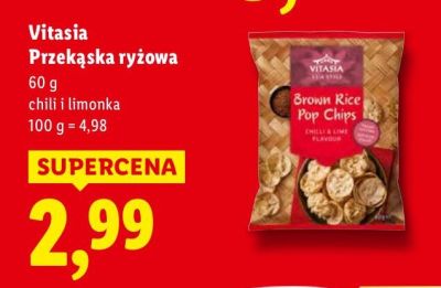 Przekąska ryżowa chili i limonka 60 g promocja w Lidl