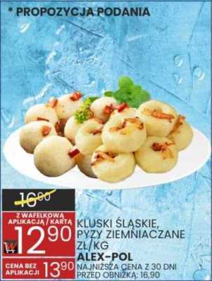 Kluski śląskie pyzy ziemniaczane ALEX-POL promocja w Wafelek