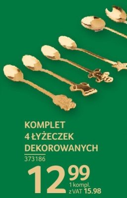 Komplet 4 łyżeczek dekorowanych promocja w Selgros