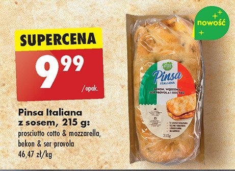 Pinsa italiana bekon i ser provola promocja w Biedronka