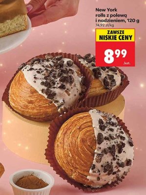 New York rolls z polewą i nadzieniem, 120 g promocja w Biedronka