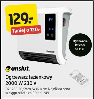 Ogrzewacz łazienkowy 2000 W 230 V Anslut promocja w Jula