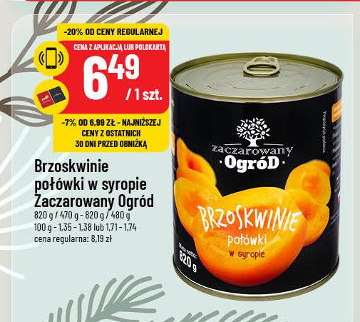 Brzoskwinie połowki w lekkim syropie Zaczarowany ogród promocja w POLOmarket