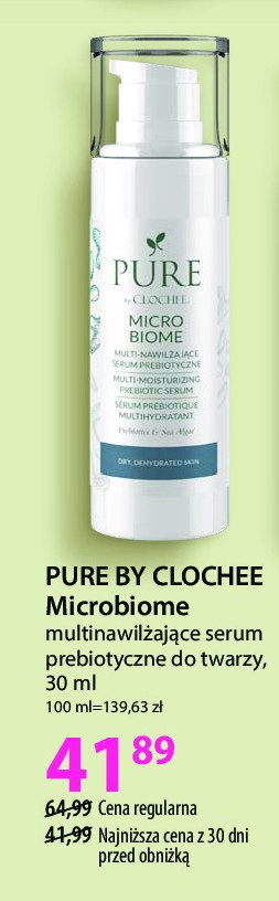 Serum do twarzy prebiotyczne Pure by clochee promocja w Hebe