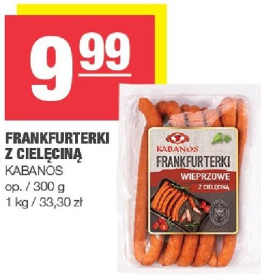 Frankfurterki z cielęciną Kabanos promocja w SPAR