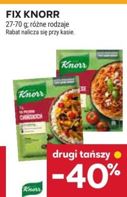 Fix Knorr różne rodzaje promocja w Stokrotka