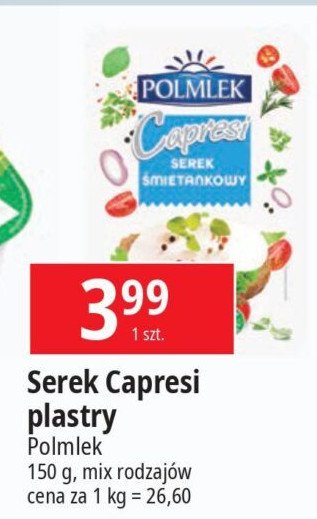 Ser capresi śmietankowy Polmlek promocja